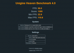 Heaven Benchmark on GTX 780 stock settings