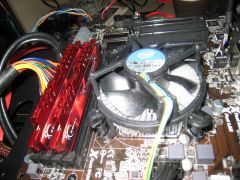 Motherboard installed along with the Intel Stock cooler