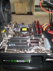 Motherboard installed into the case