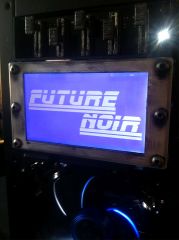 LCD Screen on NZXT "Future Noir" Blade Runner Tribute PC by Mnpctech