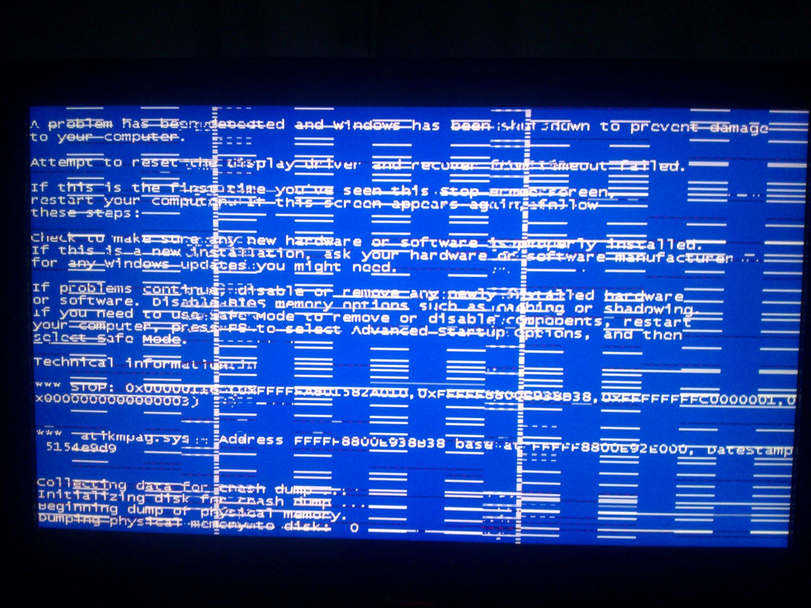 blue screen error