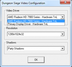 DS2;BW Video Config Choices