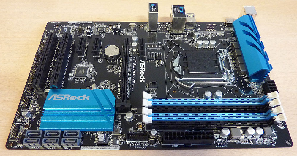 Asrock sata. ASROCK 97. ASROCK h97 Anniversary. Материнская плата ASROCK синяя. Материнская плата ASROCK h55de3.