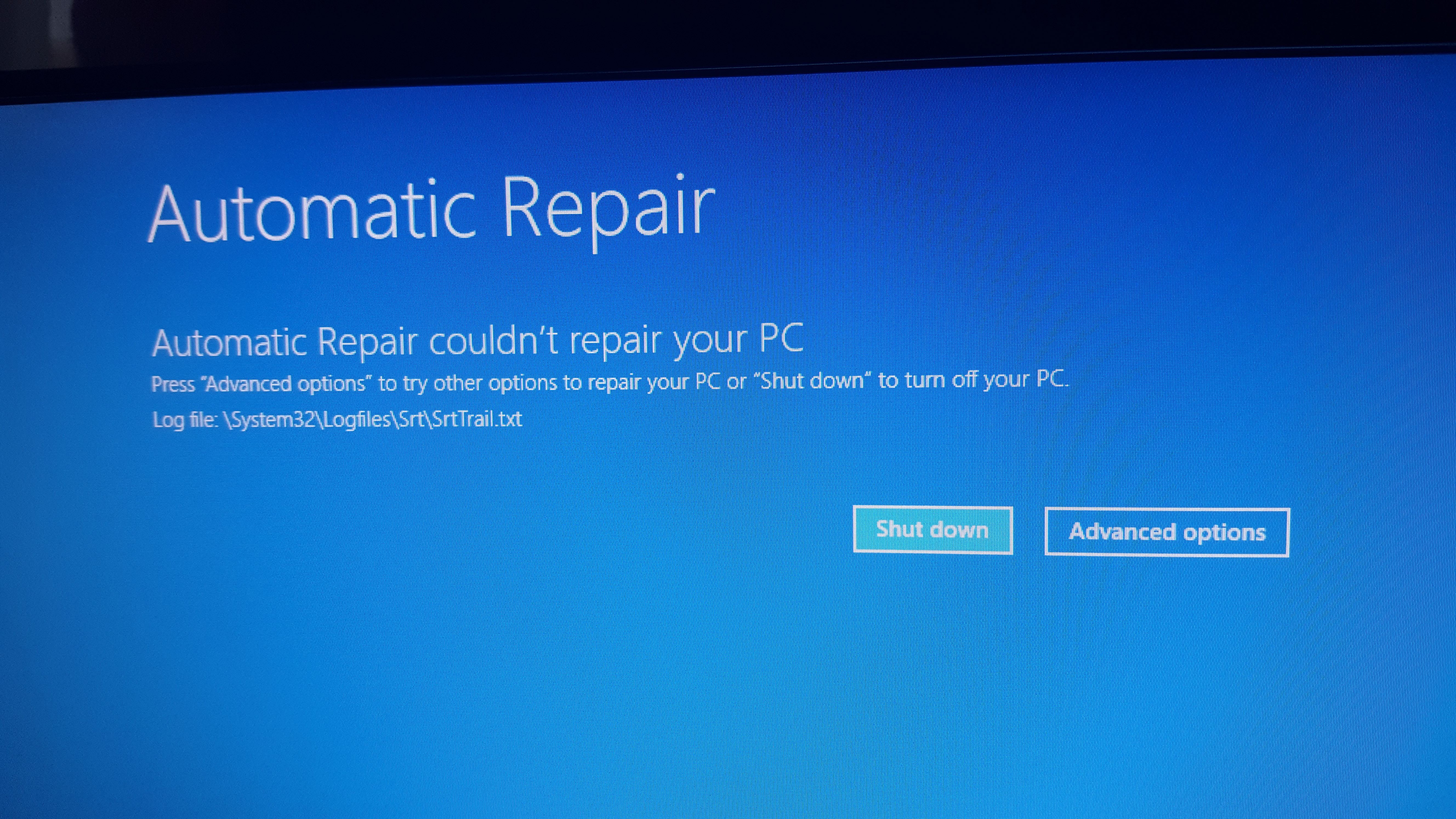 Файл srttrail txt. Windows 10 install Repair. Preparing Automatic Repair. Automatic preparing restart.
