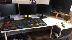 new desk w/setup 1/4 put back together