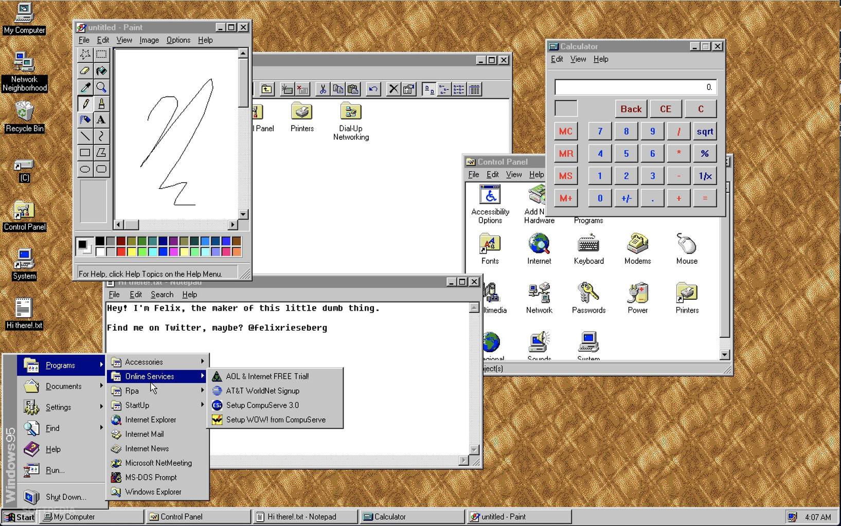 Windows 95 Is Now Available on Linux Mac and Windows as an