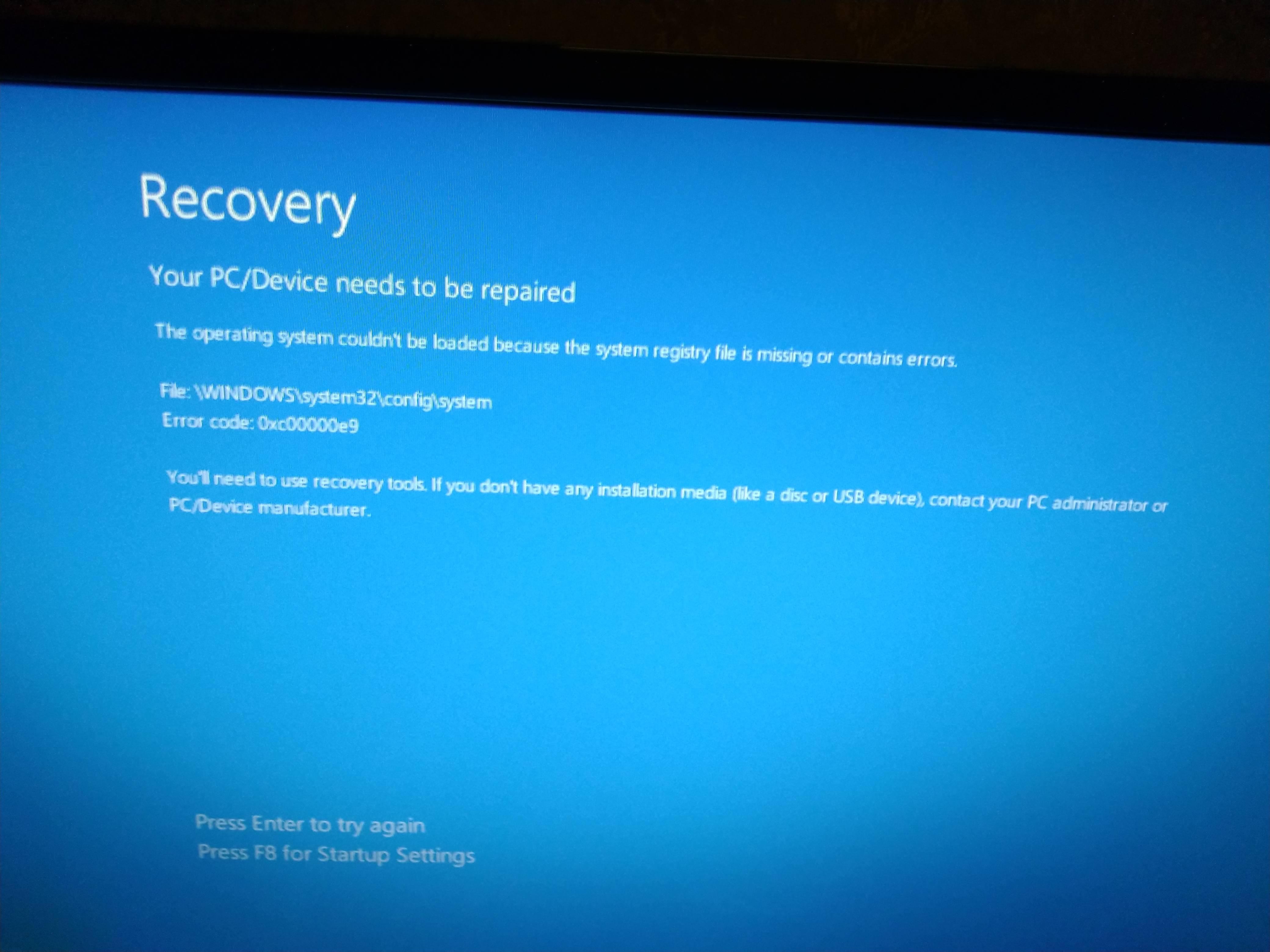 Error code 225. Голубой экран загрузки Windows. Ошибка 0xc0000225. Рекавери синий экран. Голубой экран загрузочная флешка.