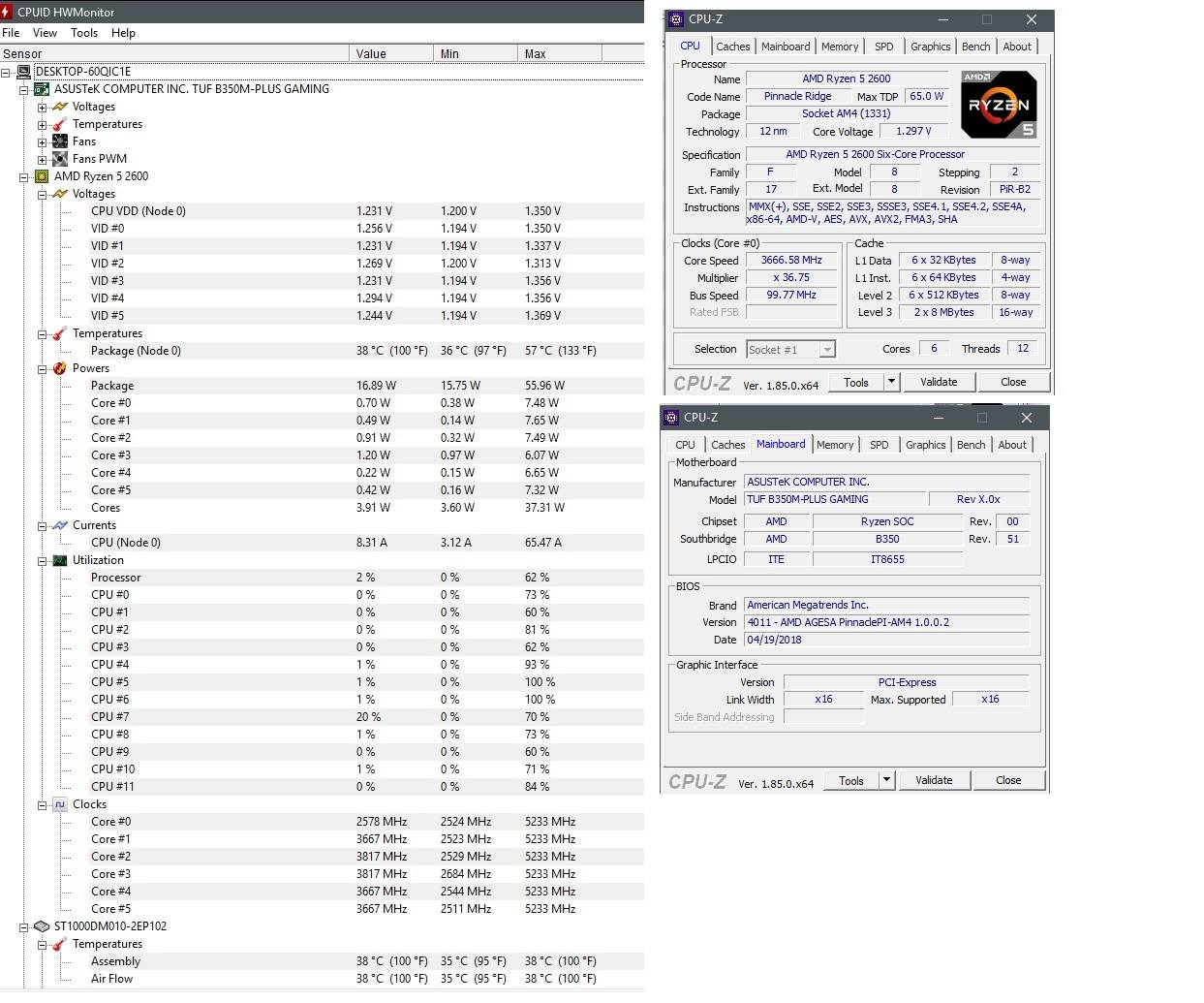 Ryzen 5 2600 OC higher clocks than configured CPUs