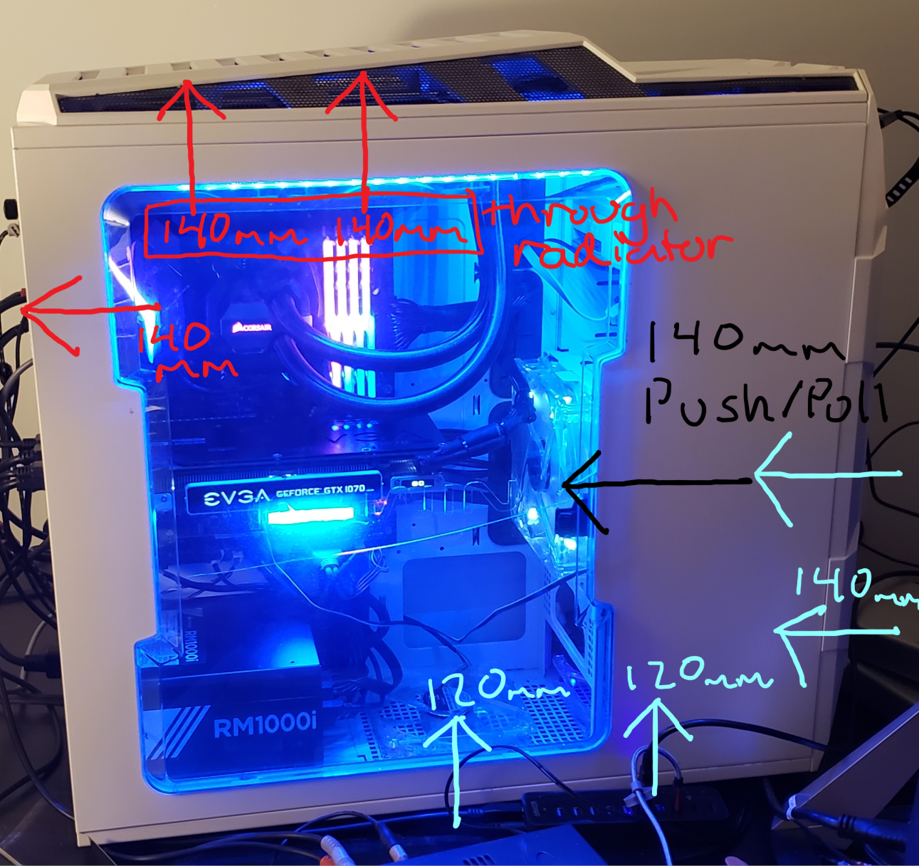 Fan Configuration With Air and Water Cooled - Loop Exotic Cooling - Linus Tech Tips