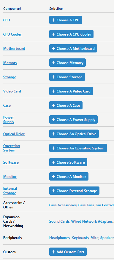 Choose Your Parts - PCPartPicker