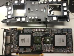 GTX 295 front with thermal pads