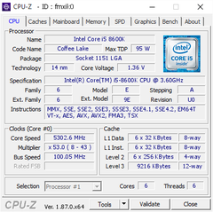 190628 - 5.3GHz CPU-Z Valid