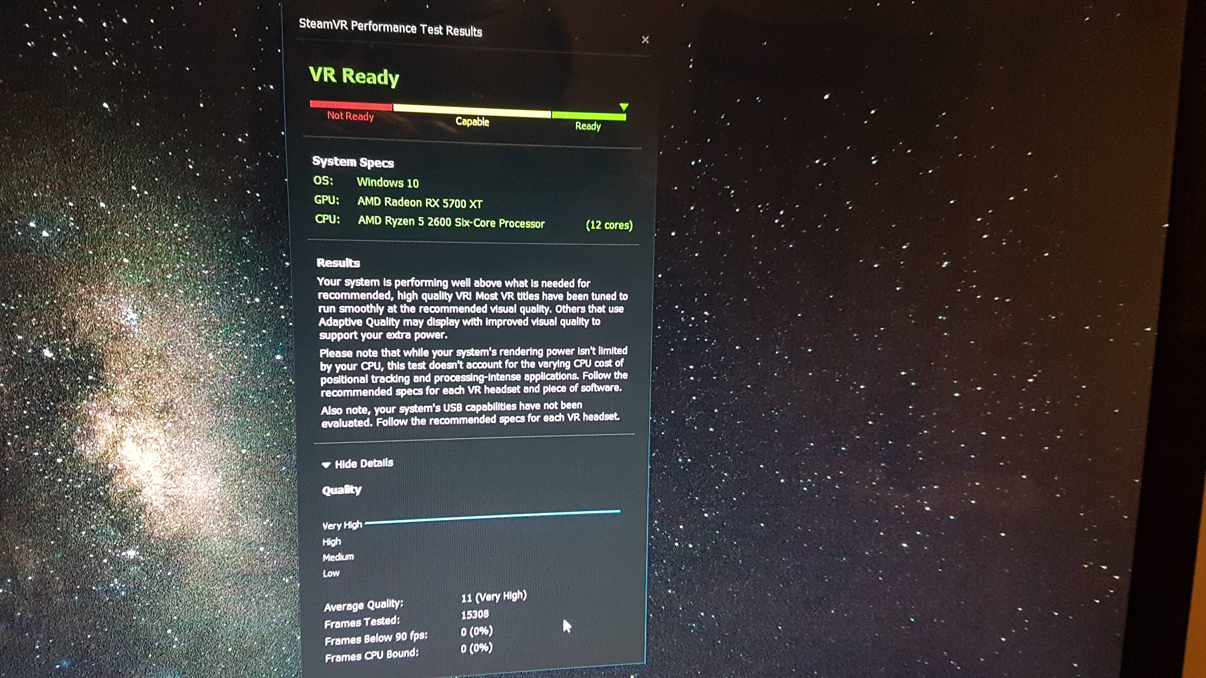 Steamvr performance test results 5700 - Graphics Cards - Linus Tech