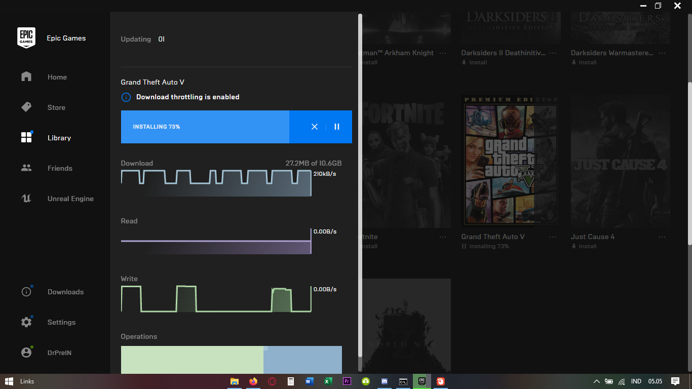 4- How to Pause / Resume Downloads from the Epic Games Store 