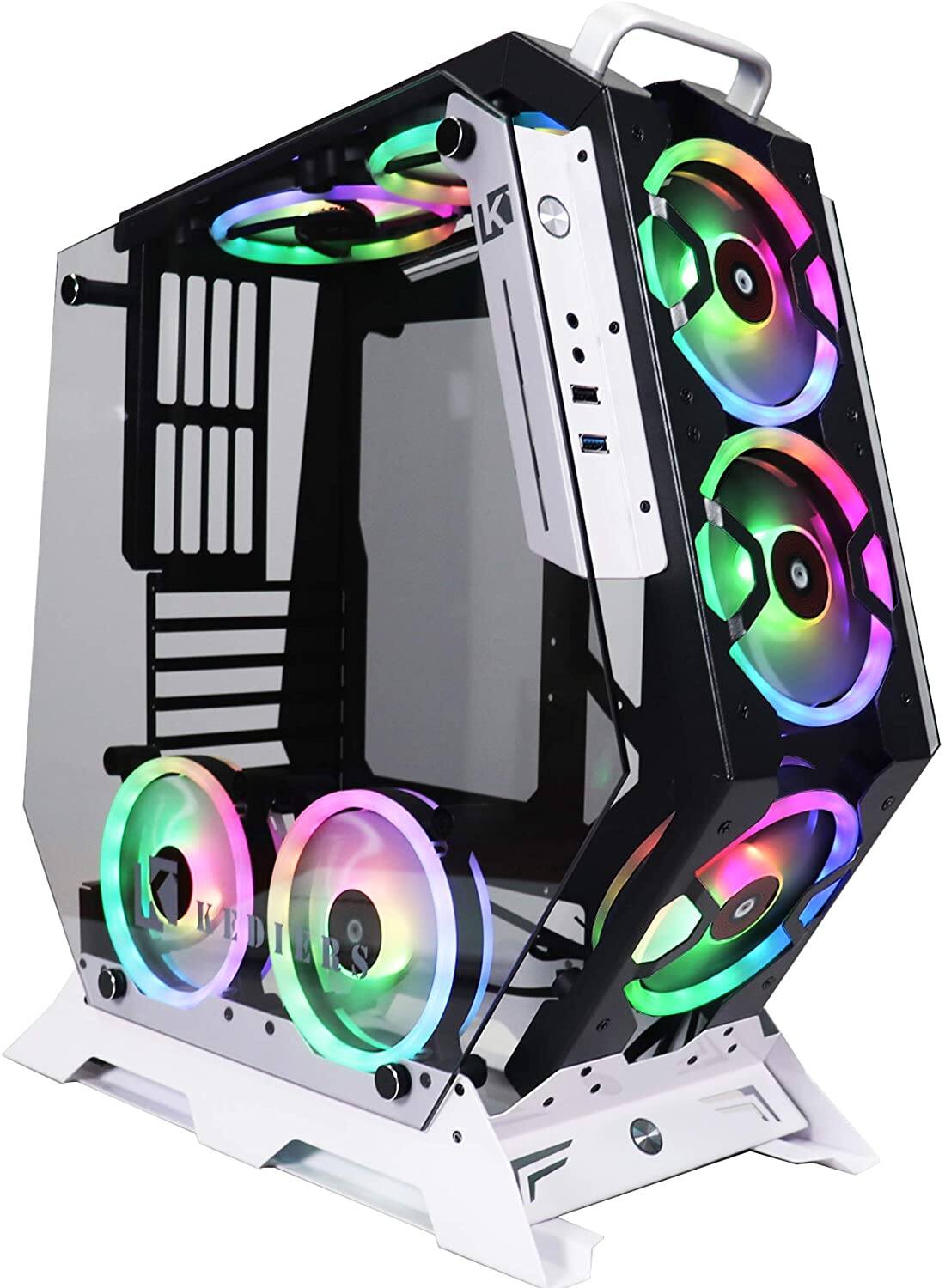  KEDIERS PC Case - ATX Tower Tempered Glass Gaming