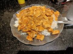 I had red Thai curry with chicken and rice for dinner today.