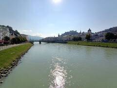 This is the river Salzach which goes through the City of Salzburg Austria