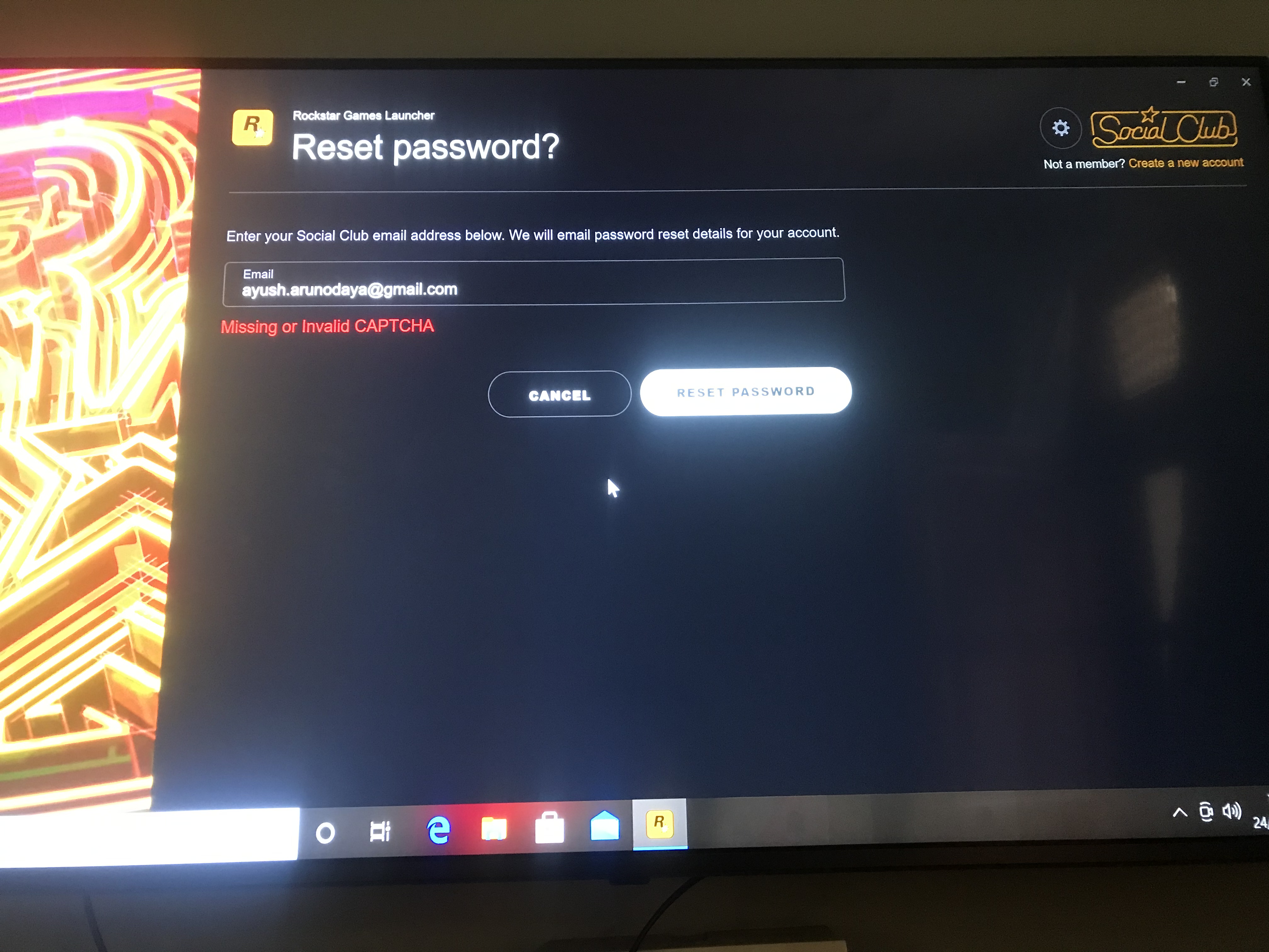 Hey i cant Login there is a Text Missing or Invalid CAPTCHA A