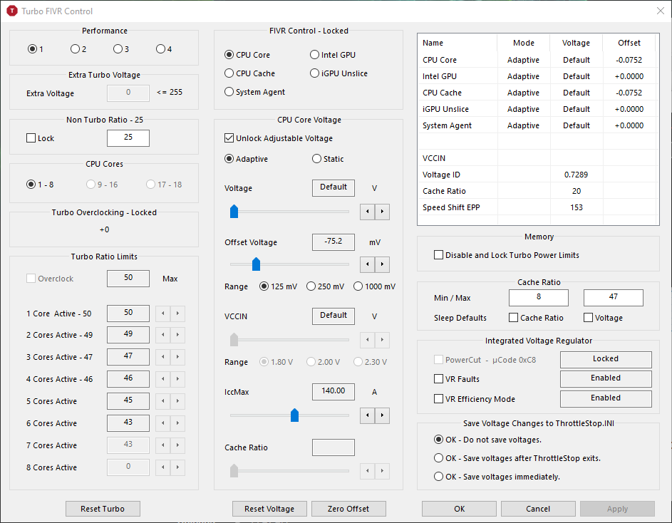 Throttlestop. Допустимые напряжения CPU Core. THROTTLESTOP лимиты. THROTTLESTOP для Интел 11 поколения