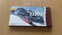 Jungfraujoch where the highest altitude Train station in Europe is located now has it's own Chocolate bar which is also made up there. It tastes great