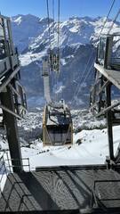 The Cable Car of the Wengen Cable Car Service.