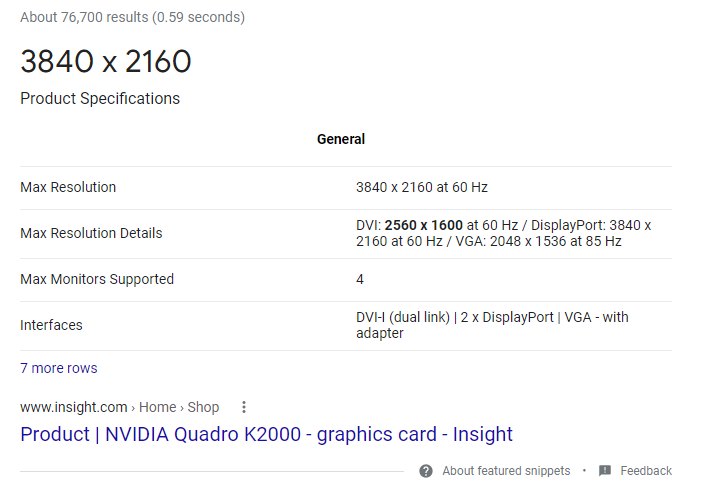 NVIDIA Quadro K2000 Specs