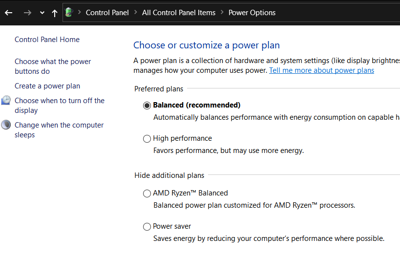 Amd ryzen balanced discount download