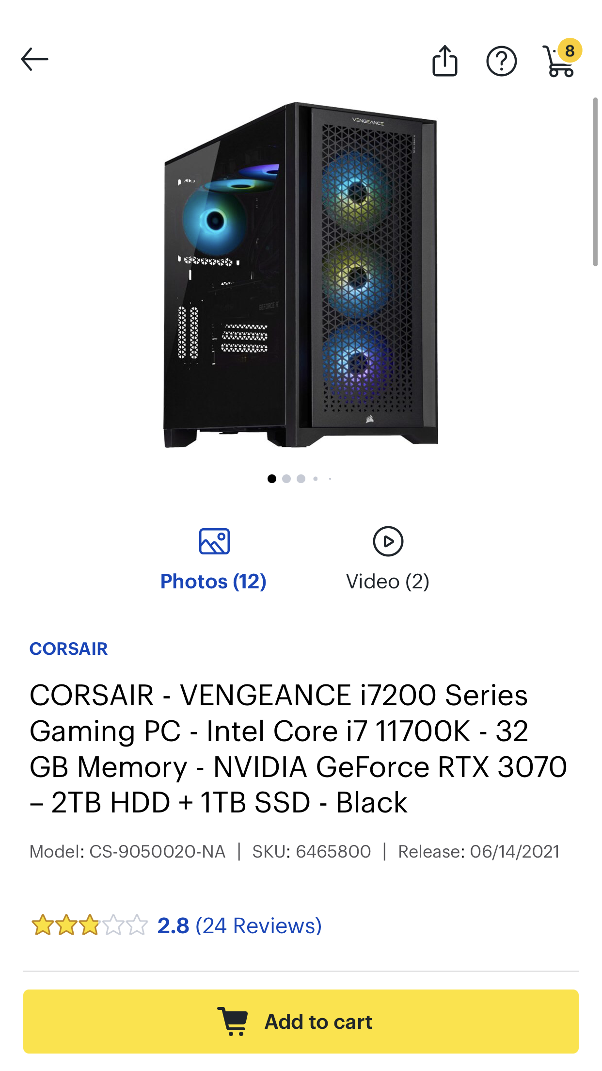 Corsair Vengeance i7200 Review