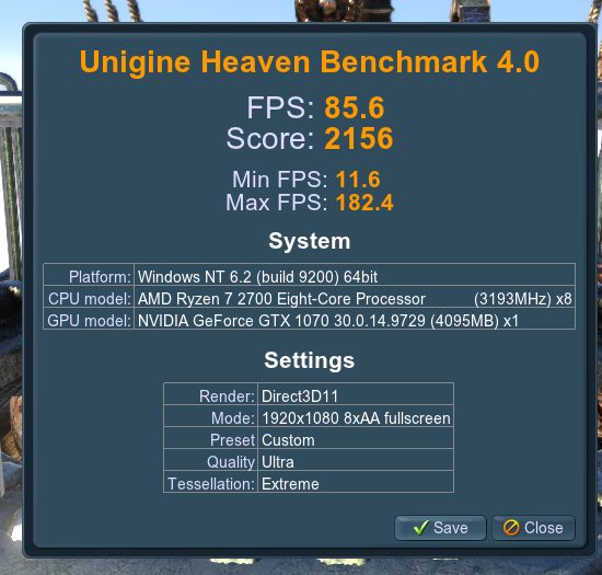 Ryzen 7 2700 online gtx 1070