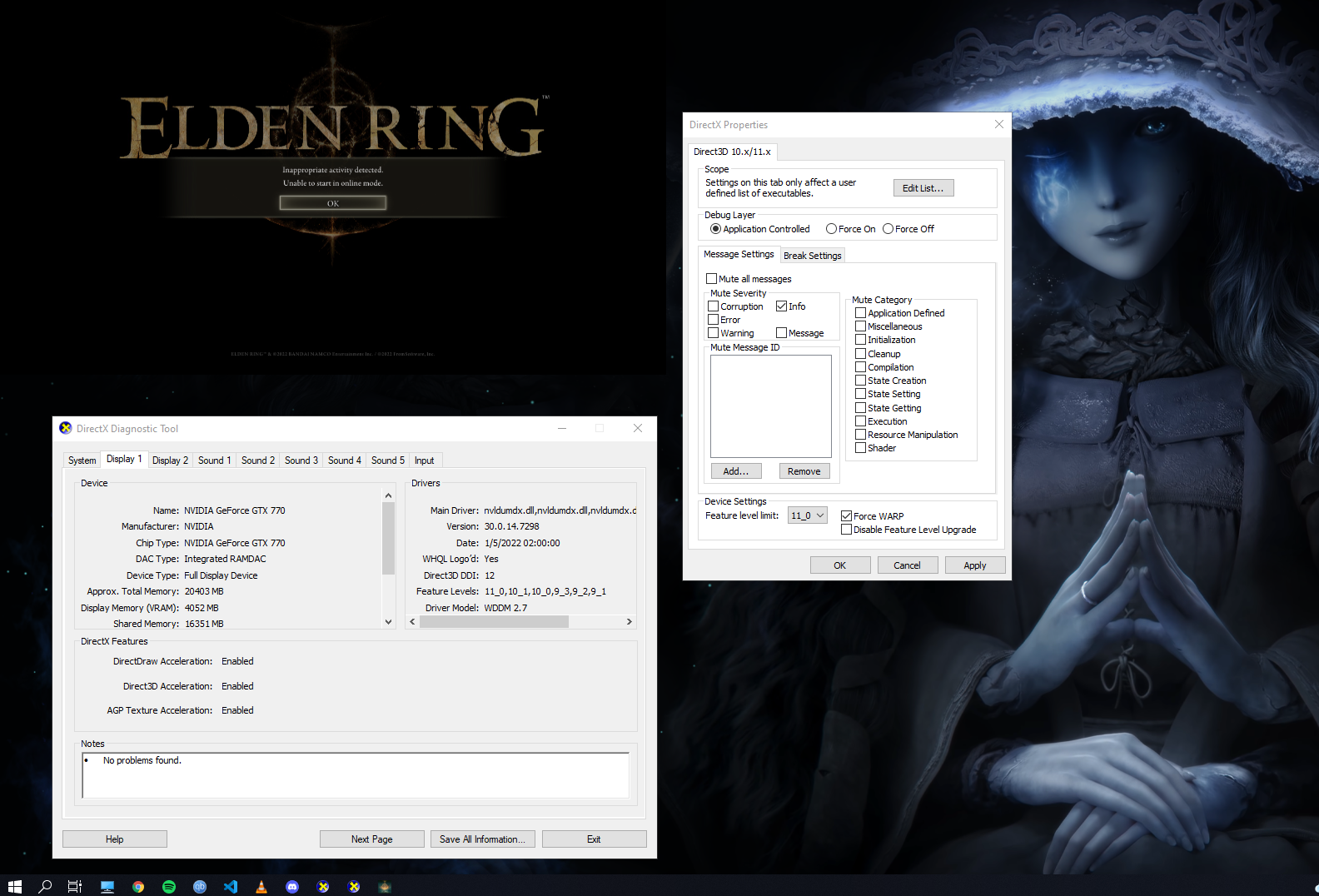 Forcing DirectX 12 on Windows 7