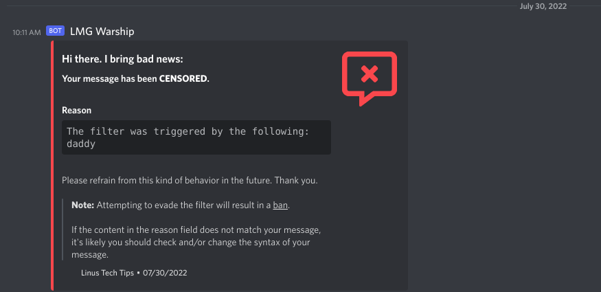 Cr0w#1488 - Discord - Ban Request - Xeno Gamers