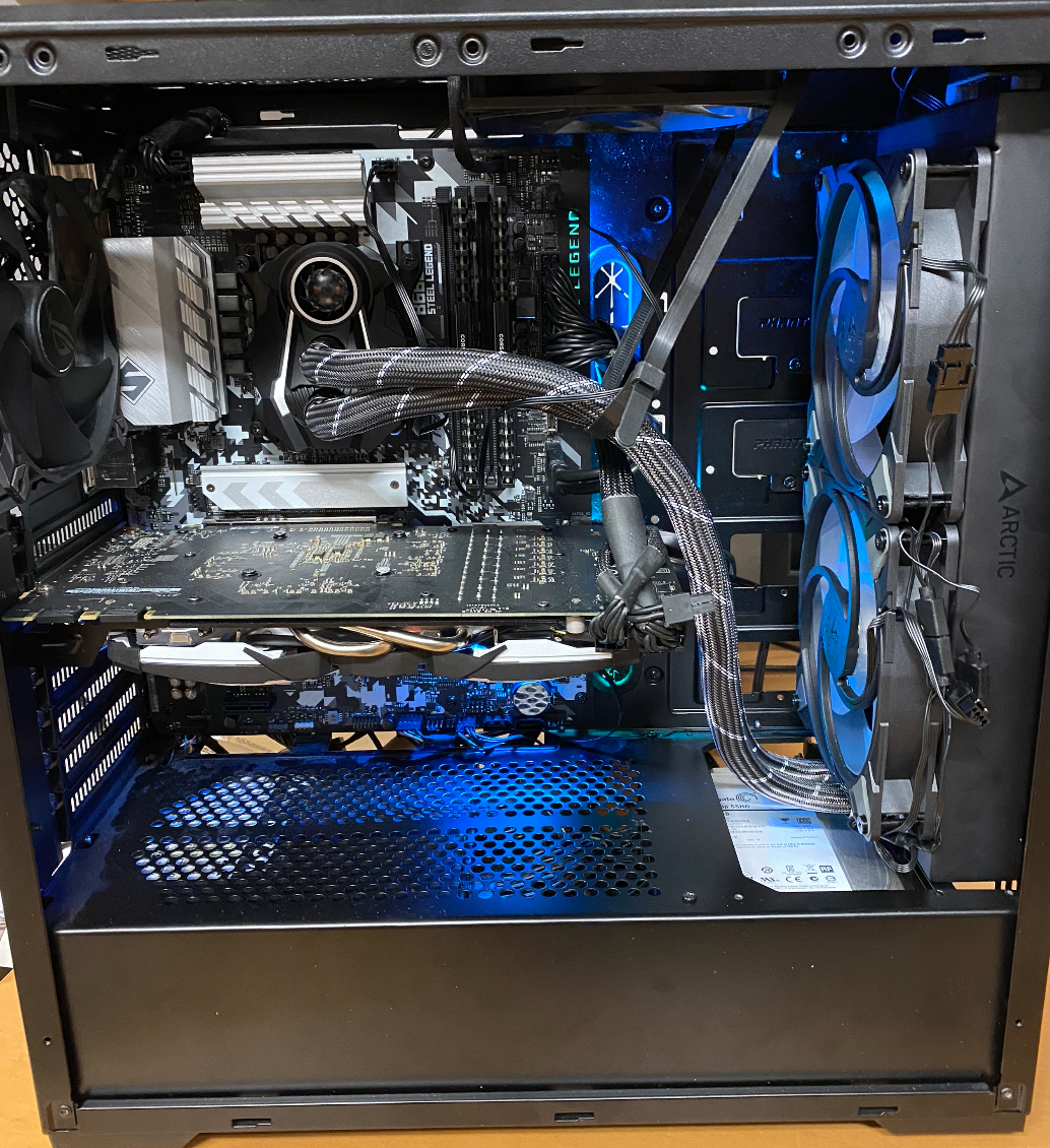 Black PC Build 2022, No RGB, ARCTIC Liquid Freezer II