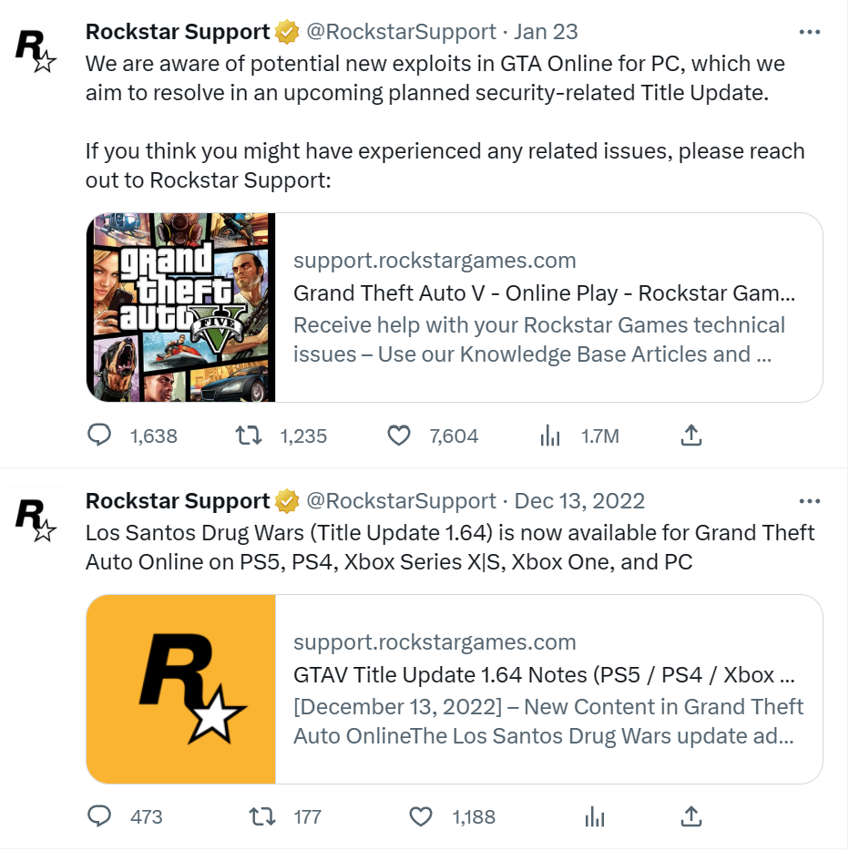 Rockstar Support (@RockstarSupport) / X