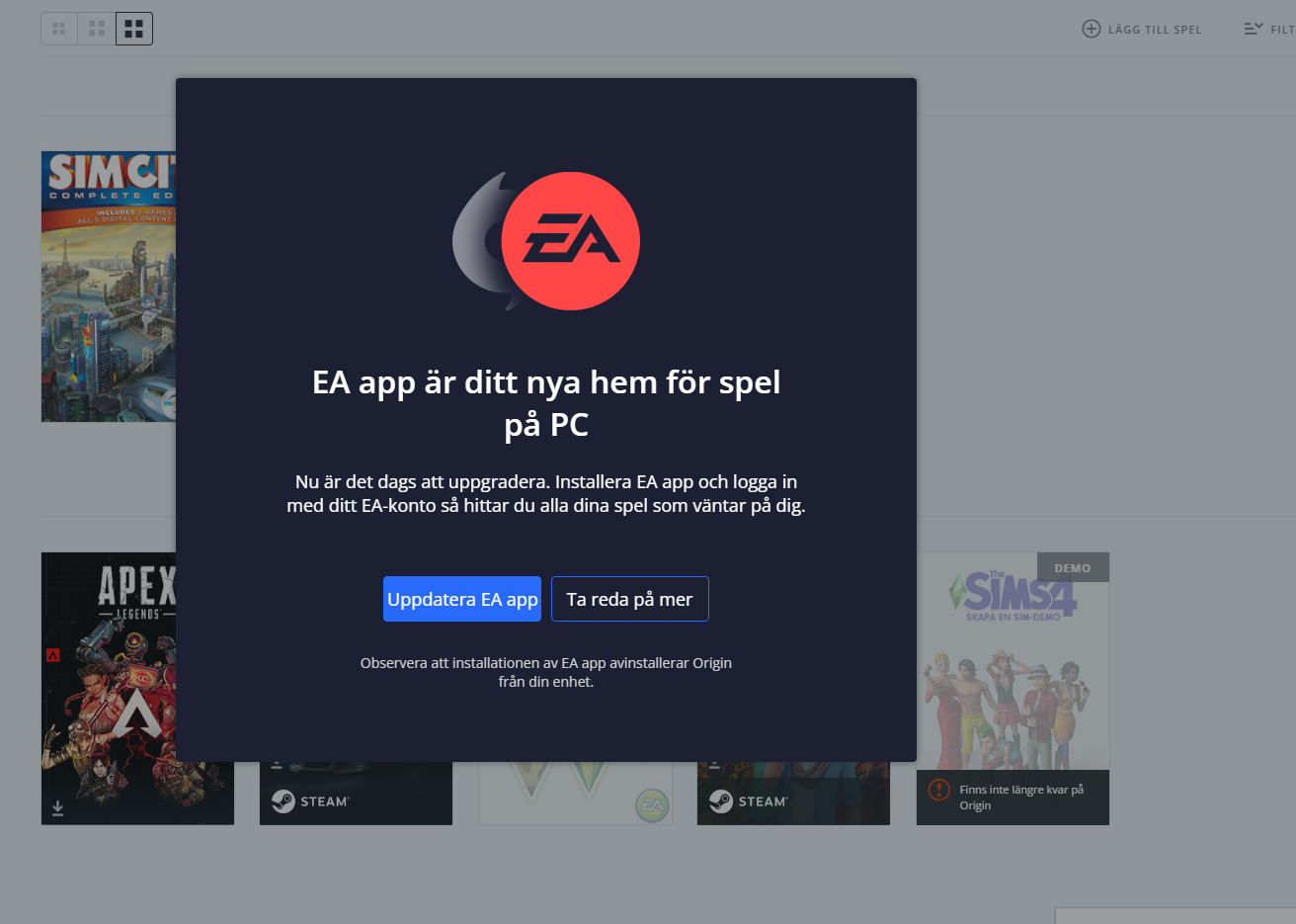 Origin is being FORCIBLY replaced by EA App on Windows and it