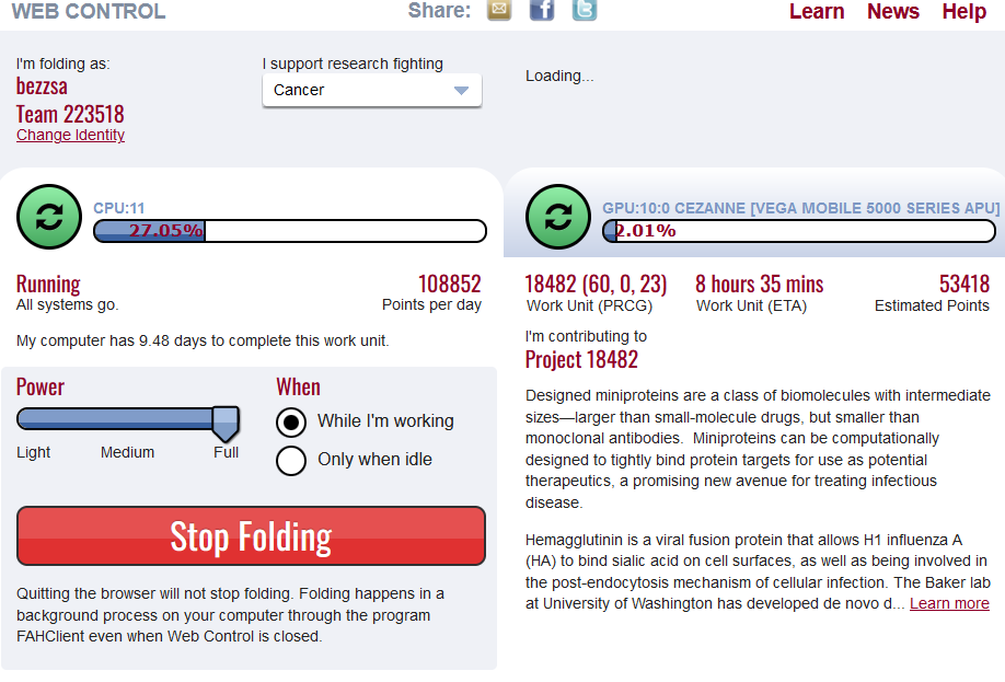 how to set up a folding at home account to win points for the ltt team
