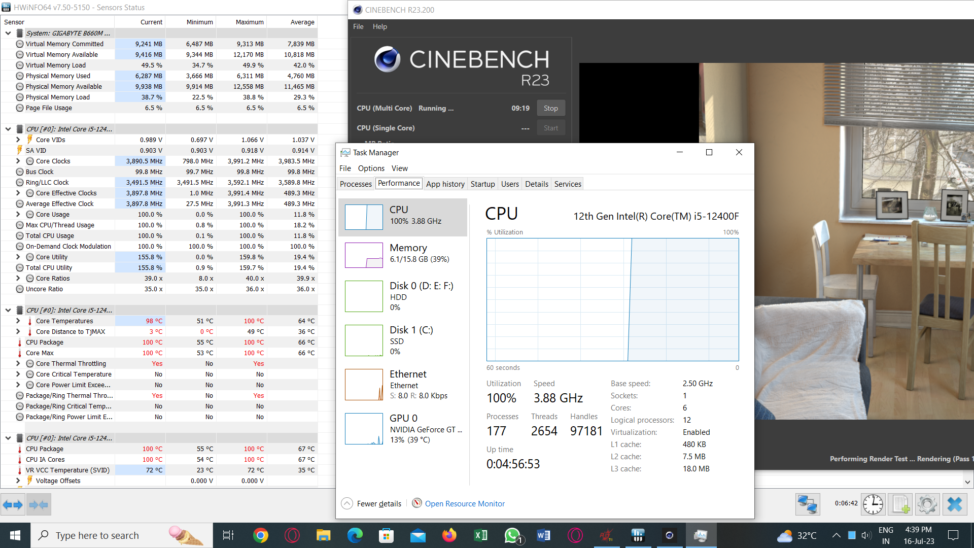 LOW CINEBENCH R23 SCORE ON I5 12400F - CPUs, Motherboards, and Memory ...