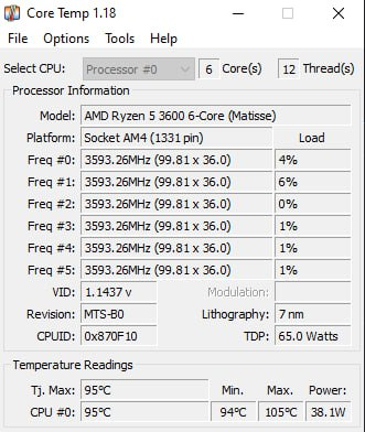 amd ryzen cpu temps