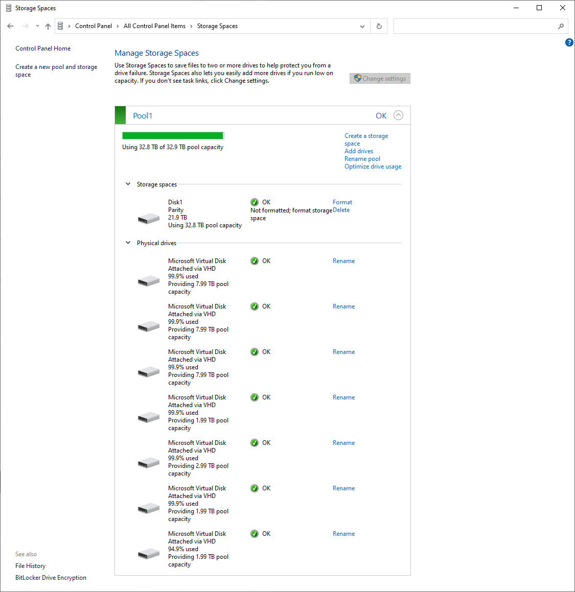 Windows 11 Storage Spaces dual parity and performance - Servers 